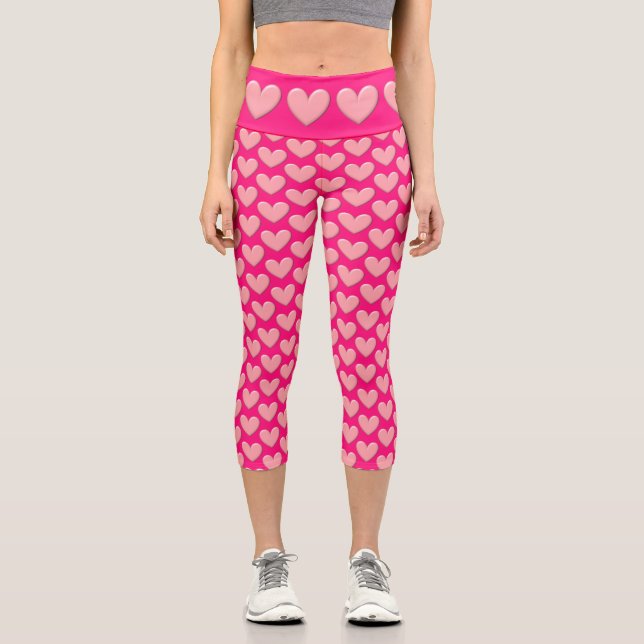 Leggings Capri Pink Puffy Hearts (Anverso)