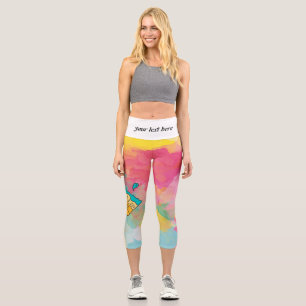 Leggings Capri pintado con un pincel