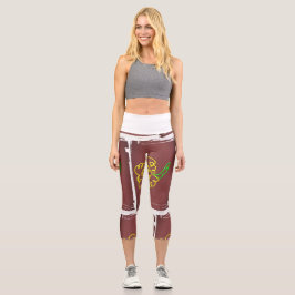 Leggings Capri pintura de flor capri