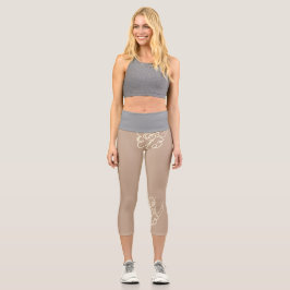 Leggings Capri pintura de flores capri