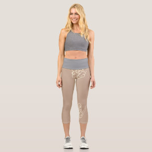Leggings Capri pintura de flores capri