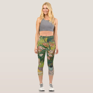 Leggings Capri Pintura floral de Vincent Van Gogh Oleander