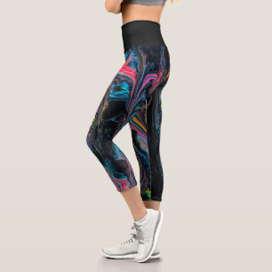 Leggings Capri Pintura marcadamente rota