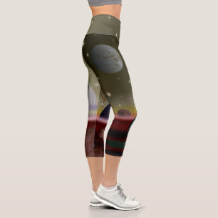 Leggings Capri Planeta De Las Formas Capris Altos Desecados