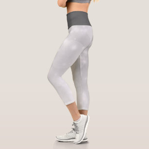 Leggings Capri Plata Y Gris