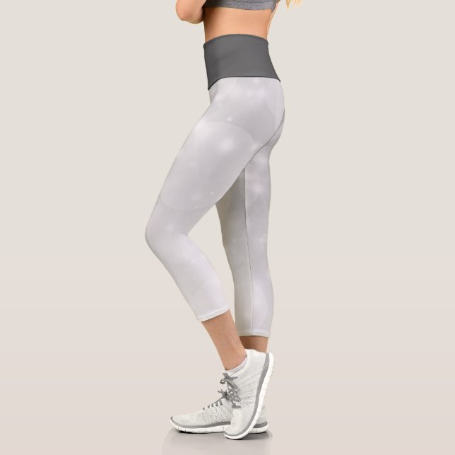 Leggings Capri Plata Y Gris (Izquierda)