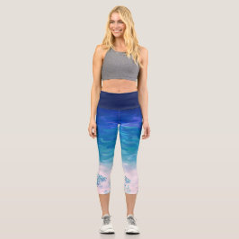 Leggings Capri Playa del Mar del Océano Azul