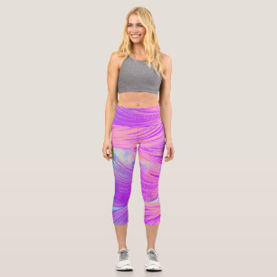 Leggings Capri plumas abstractas de Phoenix