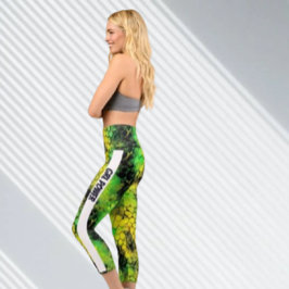 Leggings Capri Poder GRL de neón
