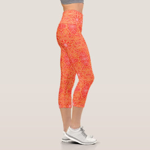 Leggings Capri pop naranja
