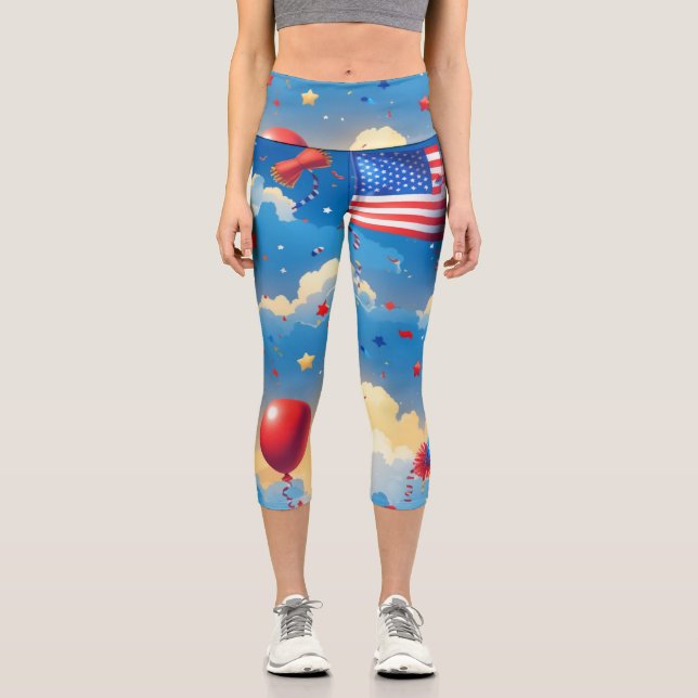 Leggings Capri Por encima de las nubes (Anverso)