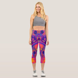 Leggings Capri possums australiano de cola peluda psicodélico