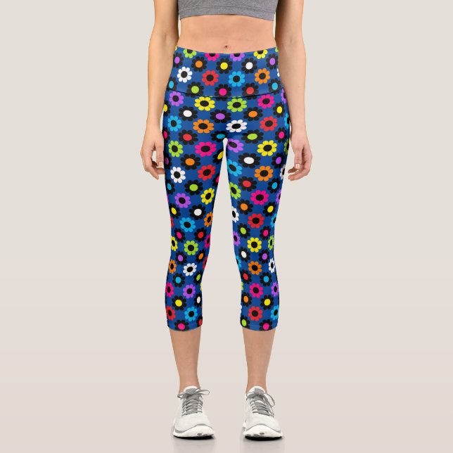 Leggings Capri Potencia de flor (Anverso)