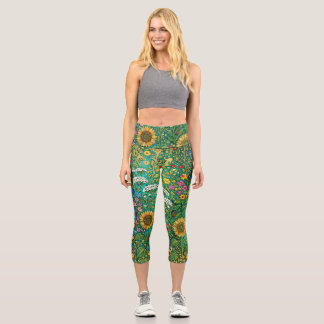 Leggings Capri Prado de girasoles de Klimt