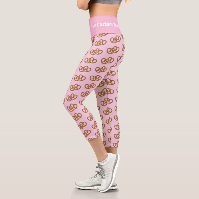 Leggings Capri Pretzels con su gracioso pie de foto en el bonito  (Izquierda)