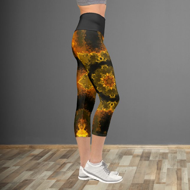 Leggings Capri Psicodelic Hippie Amarillo y Piernas Negras (Subido por el creador)