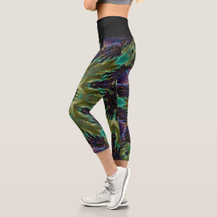 Leggings Capri Psicodelic Mandala Retro Hippie Trippy Moda Boho