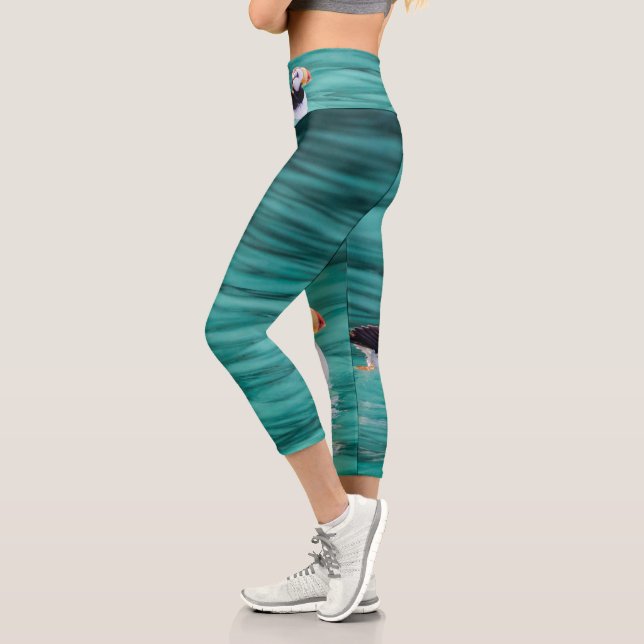 Leggings Capri Puffin In Resurrection Bay, Alaska (Izquierda)
