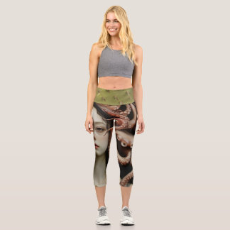 Leggings Capri Pulpo Espinoso Encantado Estado de Ánimo Oceánico 