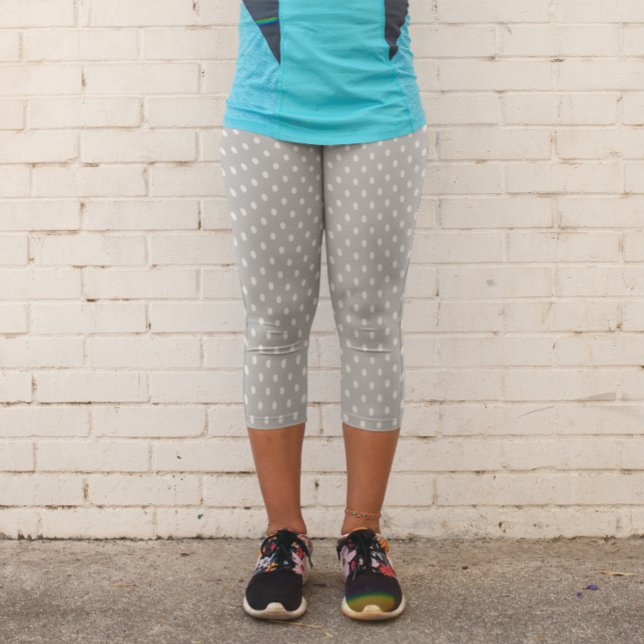 Leggings Capri Punto de Polka Gris (Subido por el creador)