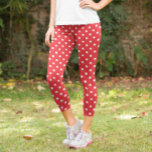 Leggings Capri Punto de Polka Rojo<br><div class="desc">Leyendas estilo puntocapri de la polka roja</div>