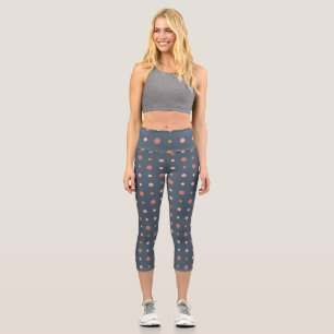 Leggings Capri Puntos azules, ruidosos y dorados