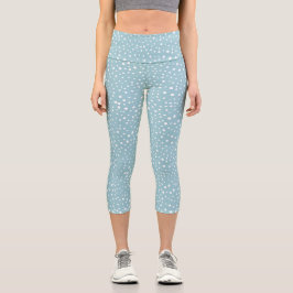 Leggings Capri Puntos dálmatas azules, puntos dálmatas, impresion