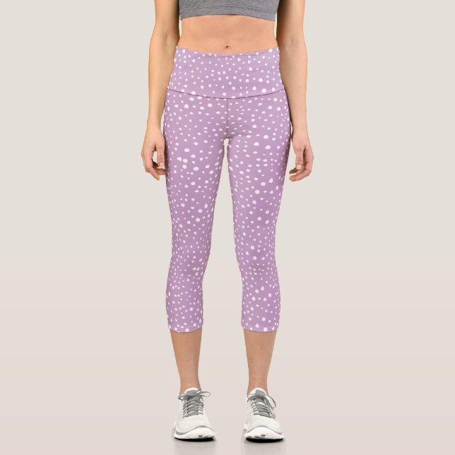 Leggings Capri Puntos Dalmatianos Lilac, Puntos Dalmatianos, Dota (Anverso)
