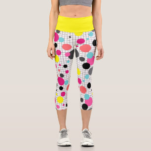 Leggings Capri Puntos de Memphis polka