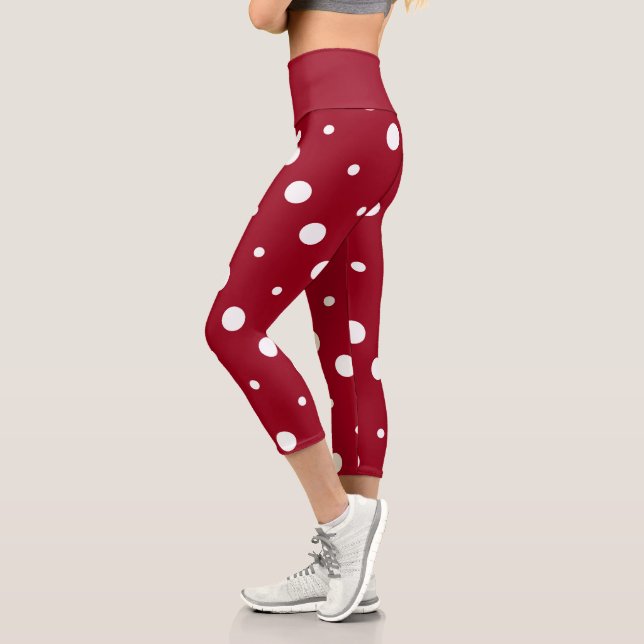 Leggings Capri puntos rojos y blancos (Izquierda)
