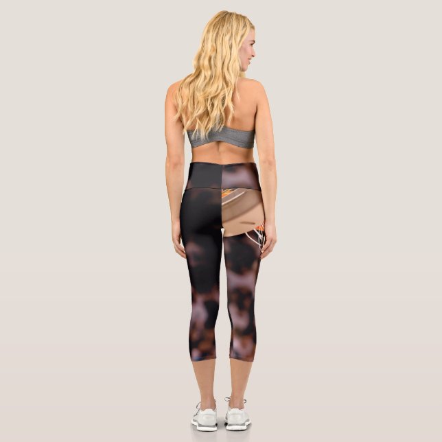 Leggings Capri Puntuación del baloncesto (Reverso)