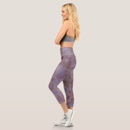 Leggings Capri Purple Jade Gemstone