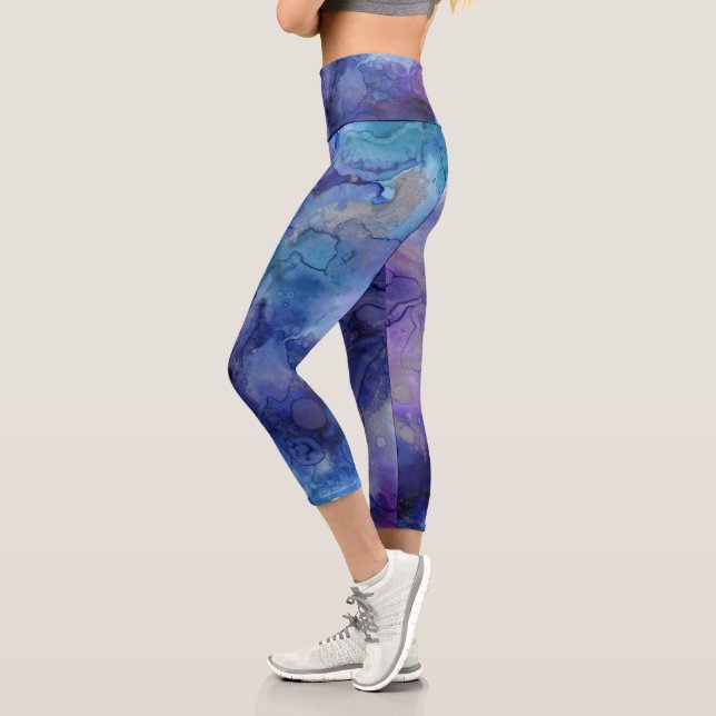 Leggings Capri Púrpura MultiColor  (Izquierda)