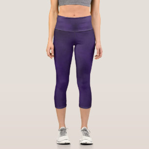 Leggings Capri Púrpura Oscura Para Coincidir Con El Tank De Manda
