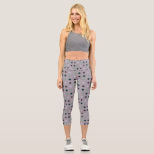Leggings Capri Púrpura, Verde azulada y verde