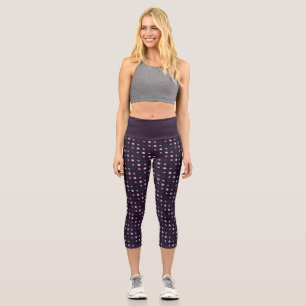 Leggings Capri Púrpura, Verde azulada y verde