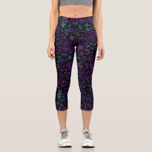 Leggings Capri Púrpura y azul de Capri Floral