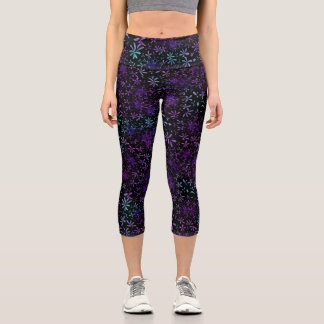 Leggings Capri Púrpura y azul de Capri Floral
