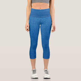 Leggings Capri Purpurina azul, espárrago, fondo Purpurina