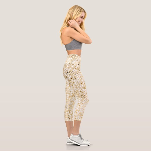Leggings Capri Purpurina Faux Gold (Derecha)