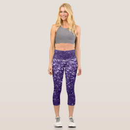 Leggings Capri Purpurina morado ultravioleta oscuro chispas