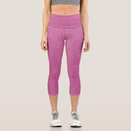 Leggings Capri Purpurina rosado, espárrago, fondo Purpurina