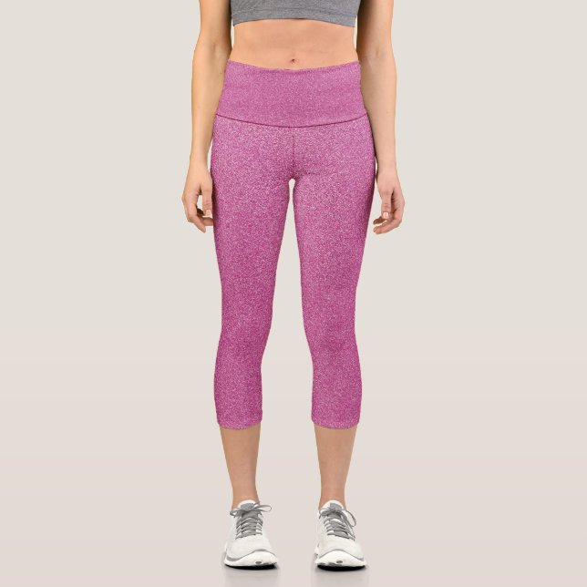 Leggings Capri Purpurina rosado, espárrago, fondo Purpurina (Anverso)