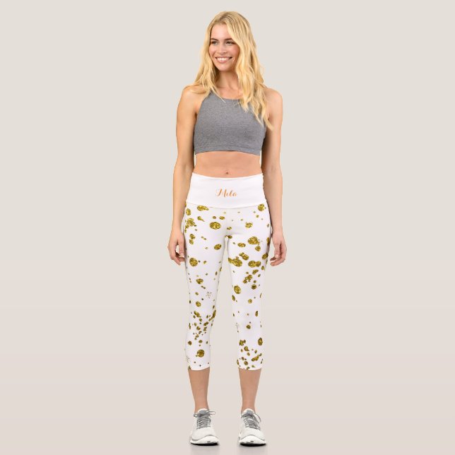 Leggings Capri Purpurinas dorados (Anverso)