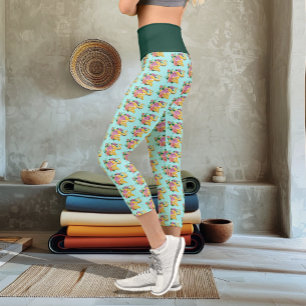 Leggings Capri Python albino blanco amarillo
