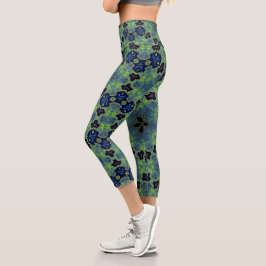 Leggings Capri Radiant Fractal Symphony
