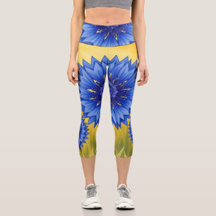 Leggings Capri Radiant Petal: Azul Centella