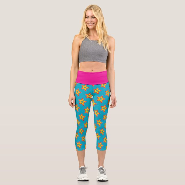 Leggings Capri Rainbow Stars (Anverso)