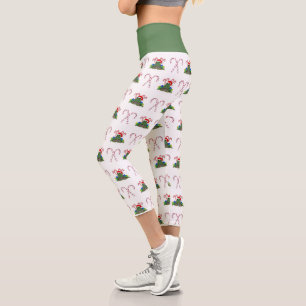 Leggings Capri Rana navidad con bastones de caramelo