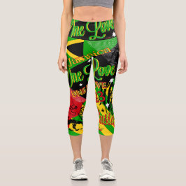 Leggings Capri Rasta Reggae Fiesta Capris Deseado